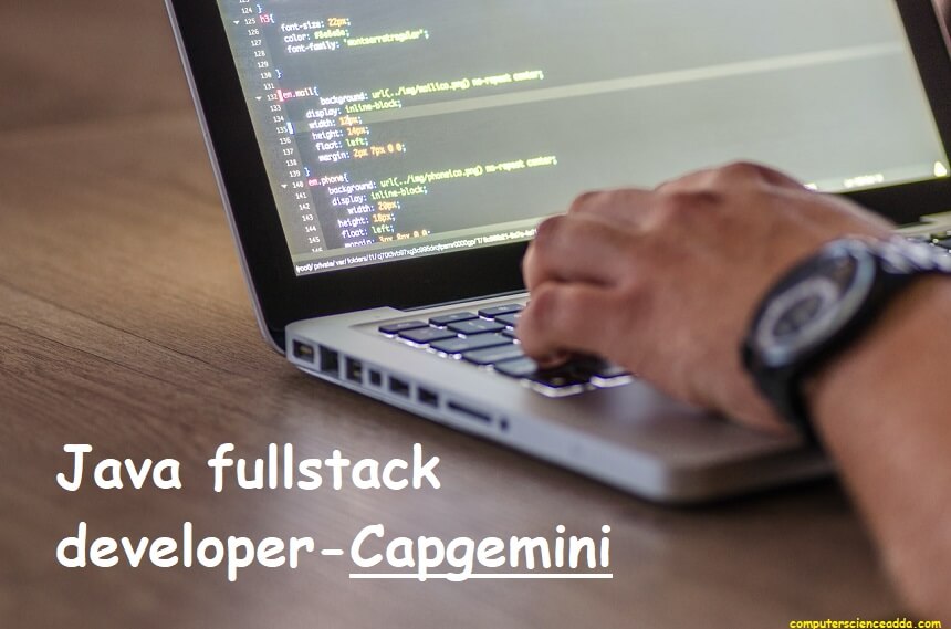 java fullstack developer capgemini